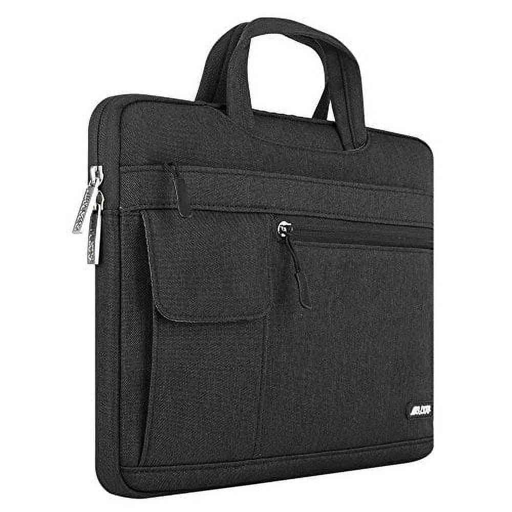 Padded Polyester 13.3" Laptop Messenger Bag, Black
