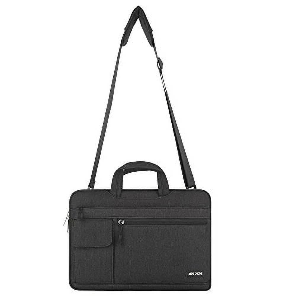 Padded Polyester 13.3" Laptop Messenger Bag, Black