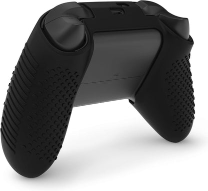 Foamy Lizard Seriespro Controller Skin for Xbox Series X & S Protector Ergonomic Soft Studded Anti-Slip Silicone Rubber Gel Grip Case, 1 Cover + 8 Raised Thumb Grip Caps (NOT for Elite 1/2) (Black)