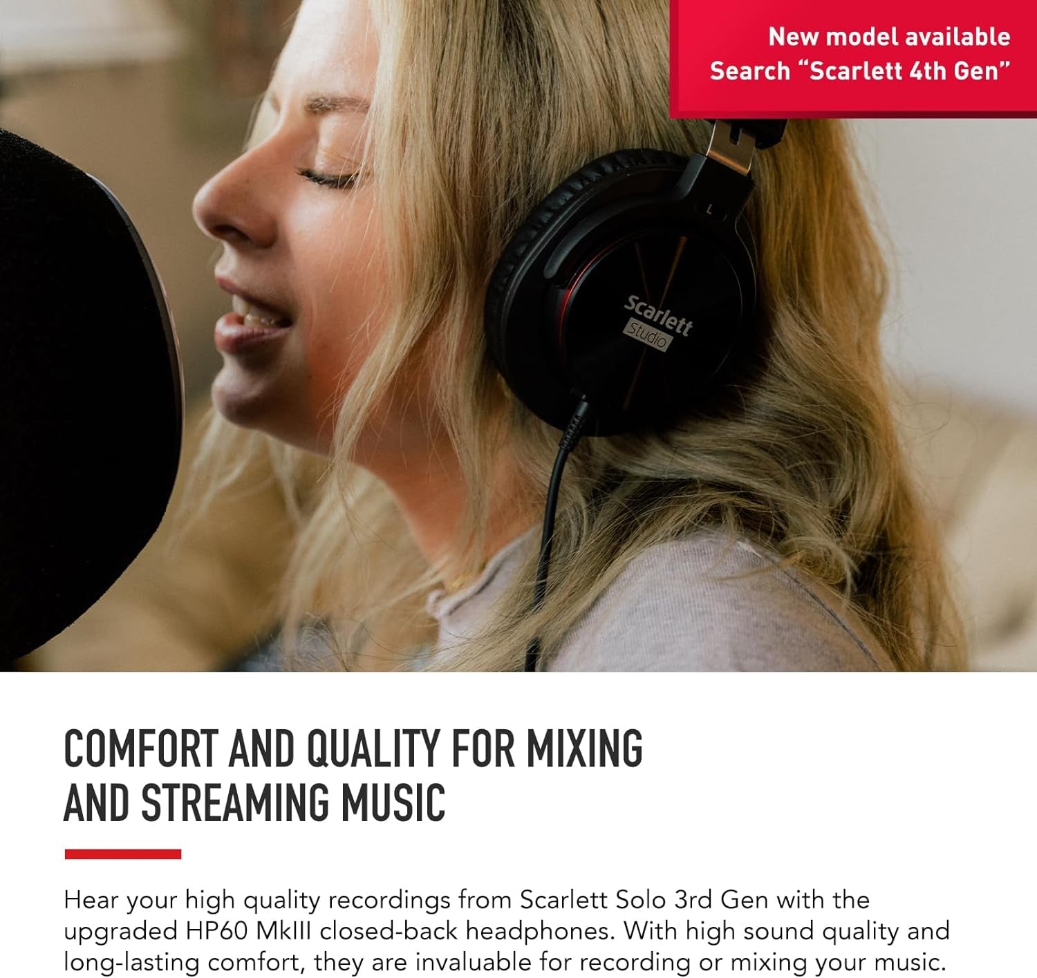 Focusrite Scarlett Solo Studio 3Rd Gen USB Audio Interface Bundle for the Guitarist, Vocalist or Producer with Condenser Microphone and Headphones for Recording, Songwriting, Streaming and Podcasting
