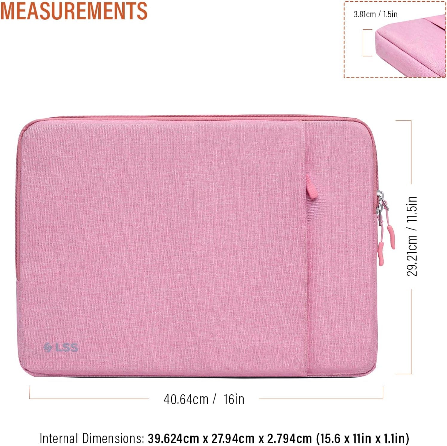 LSS Protective Laptop Sleeve for Men/Women - Stylish & Durable Sleeve Bag for 14"-15.6" Laptops - Cool Laptop Sleeve - Compatible with Macbook, Microsoft, Lenovo, HP, Dell, & More
