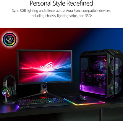 ASUS Wireless Optical Gaming Mouse for PC - ROG Gladius II | Right-Hand Grip | 12000 DPI Optical Sensor, 400 IPS, Omron Switches | 6 Programmable Buttons | Aura Sync RGB Lighting, ROG Armoury II