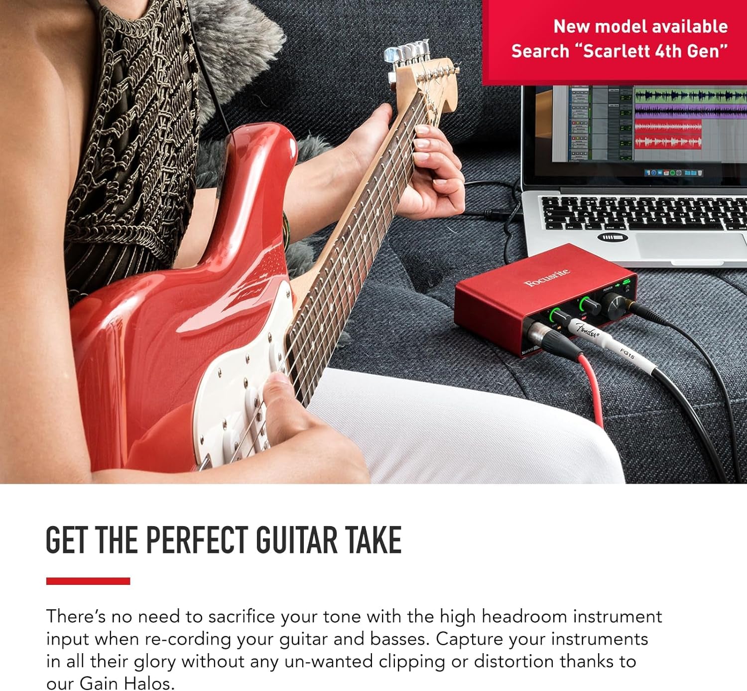 Focusrite Scarlett Solo Studio 3Rd Gen USB Audio Interface Bundle for the Guitarist, Vocalist or Producer with Condenser Microphone and Headphones for Recording, Songwriting, Streaming and Podcasting