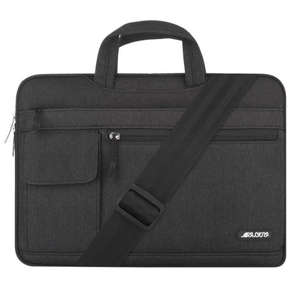Padded Polyester 13.3" Laptop Messenger Bag, Black